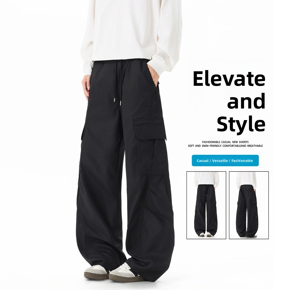 Tailored Trouser Wide - Pantalones Deportivos Modernos con Corte 3D