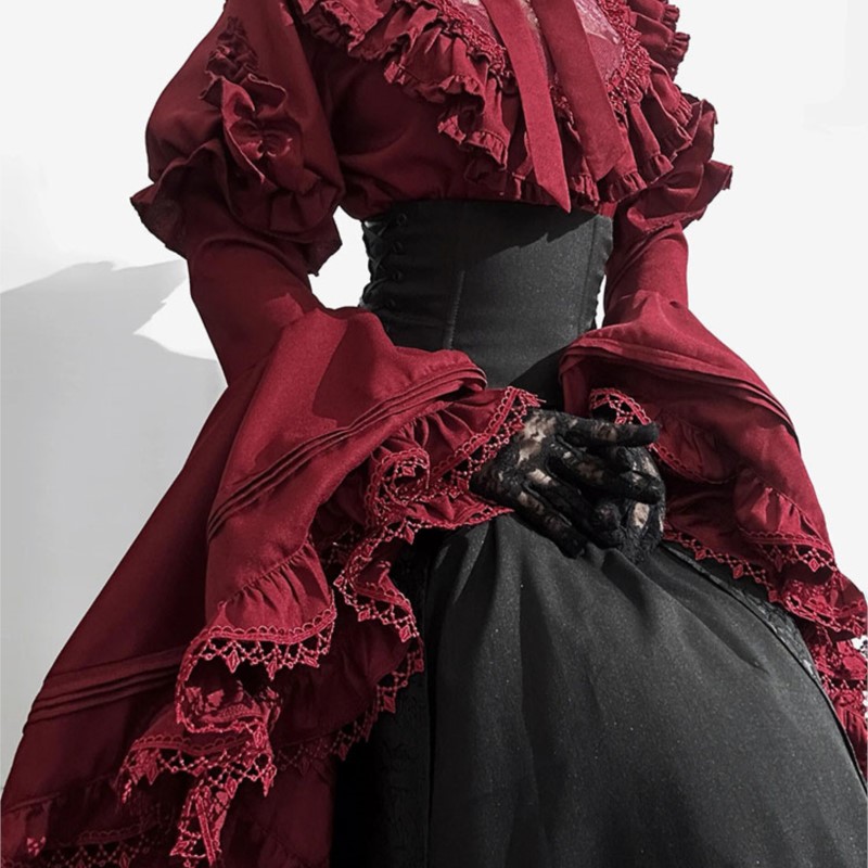 Vestido de Halloween negro y r - Women'S Red Formal Wear reseña y precio