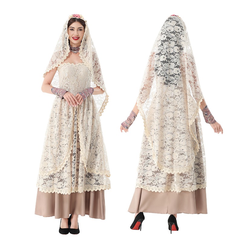 Vestido largo de encaje vintag - Wedding Dress reseña y precio