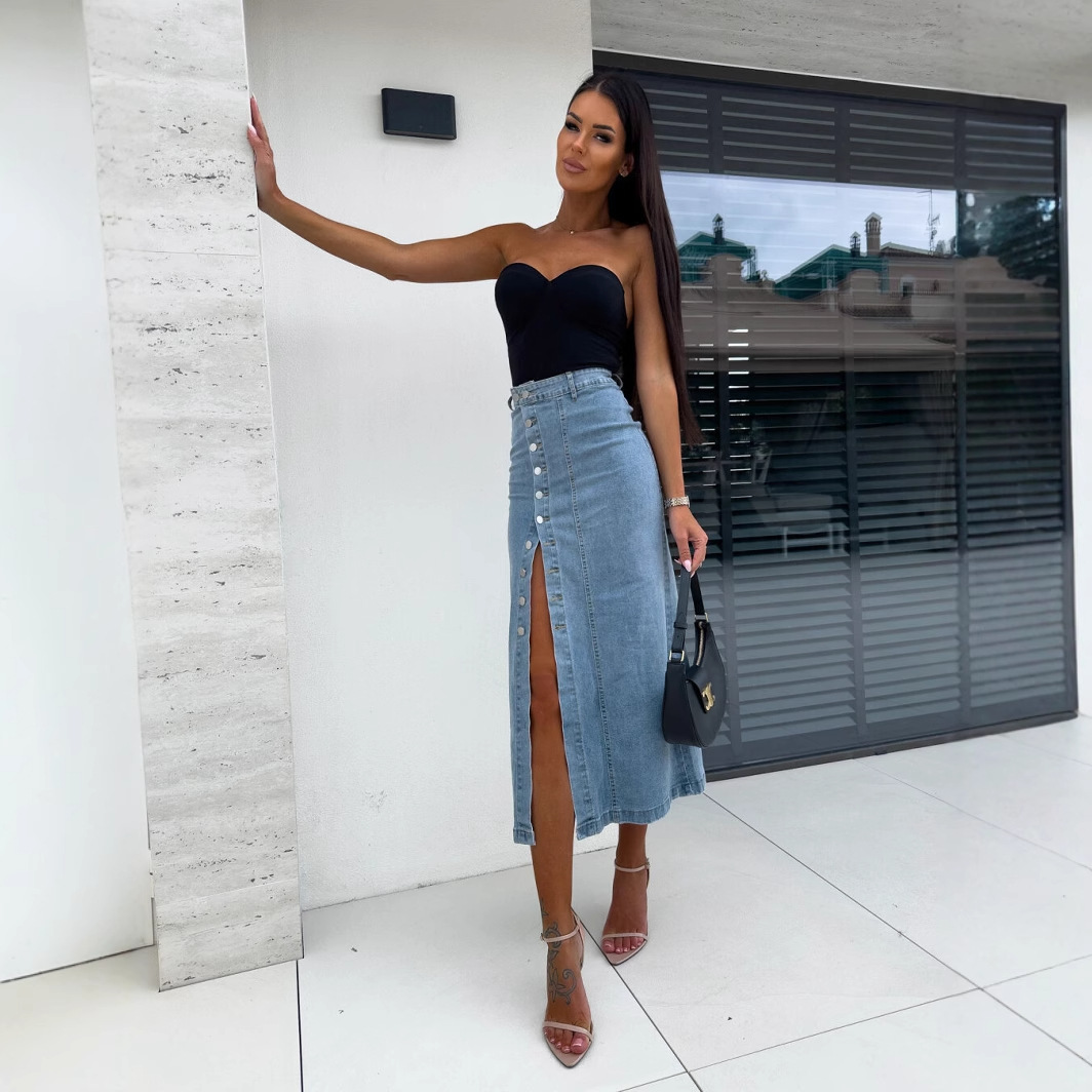 Falda vaquera vintage de mujer - Formal Skirt reseña y precio