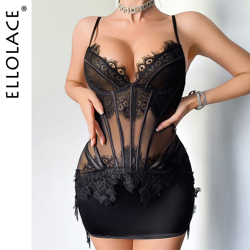 Conjunto de lencería Ellolace  - Lace Dress reseña y precio