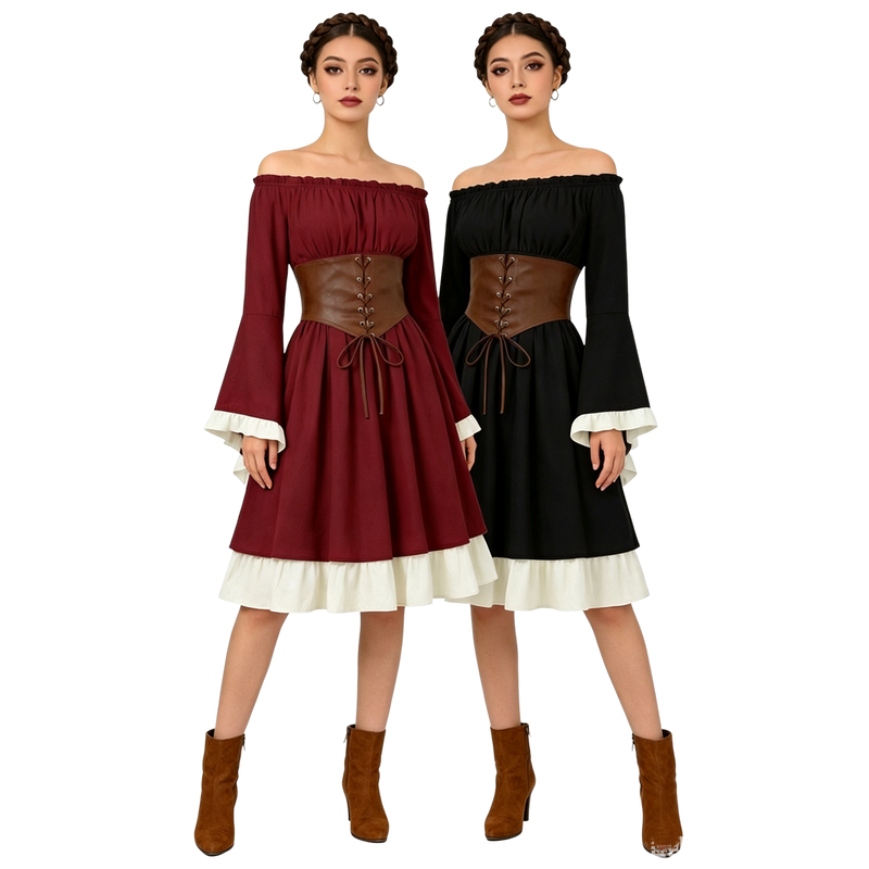 Vestido Midi Medieval Renacent - Midi Dress reseña y precio