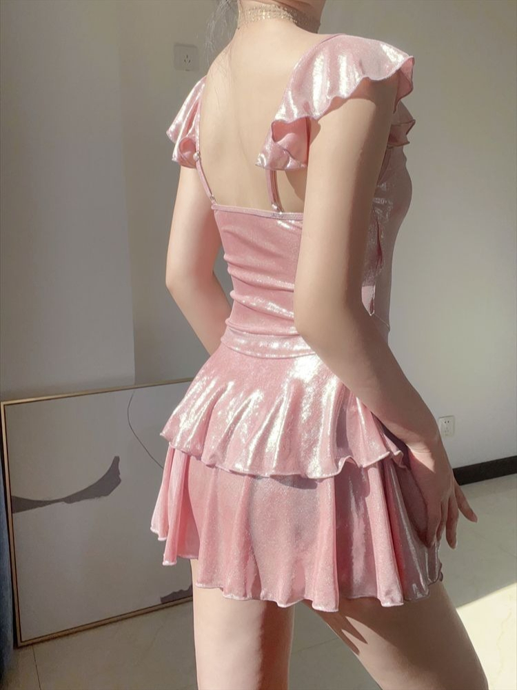 Traje de Baño Rosa Brillante p - Womens Suit reseña y precio